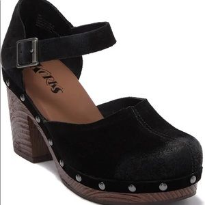 Korks Evah Clog, Black Suede